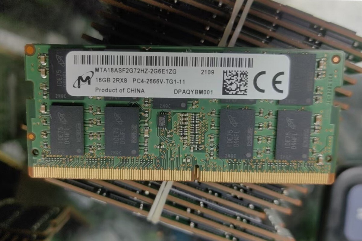 New Micron 16GB DDR4 2666MHz ECC SODIMM Server Memory Ram MTA18ASF2G72HZ-2G6E1