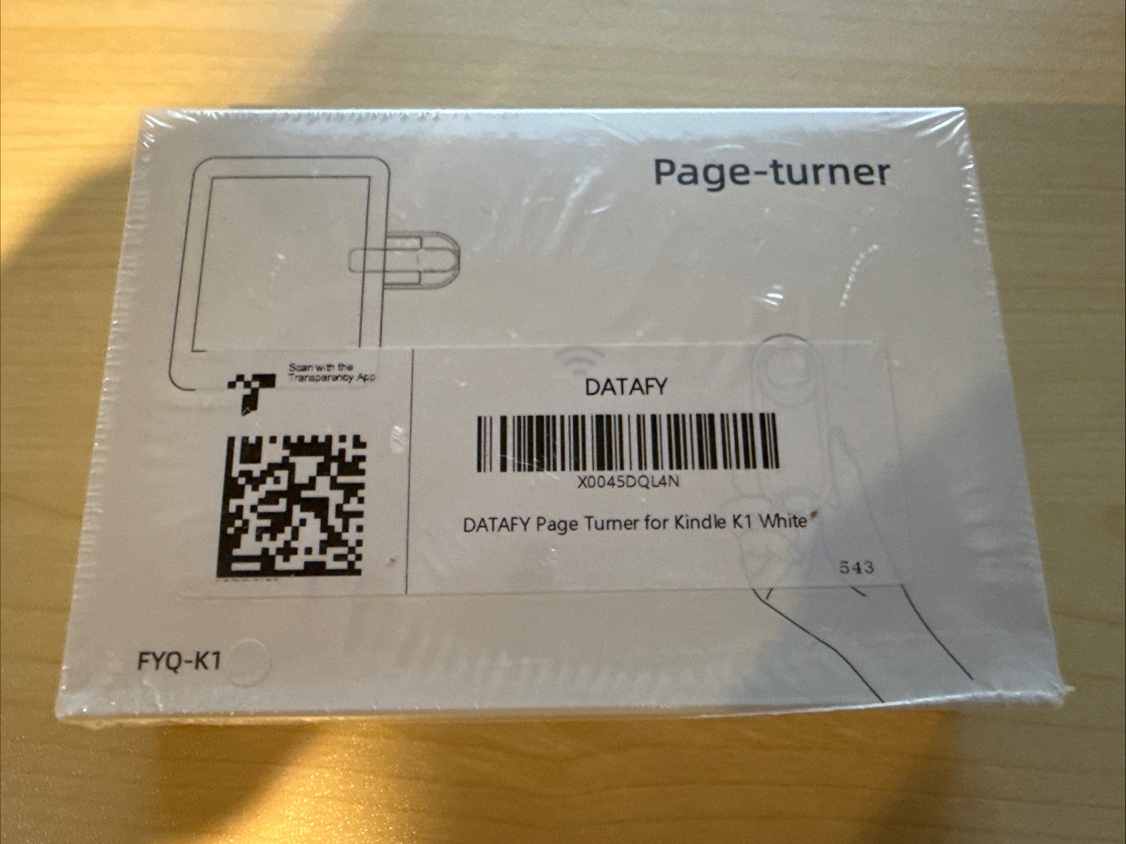 DATAFY Page Turner for Kindle K1 – Wireless Bluetooth Remote Controller – White