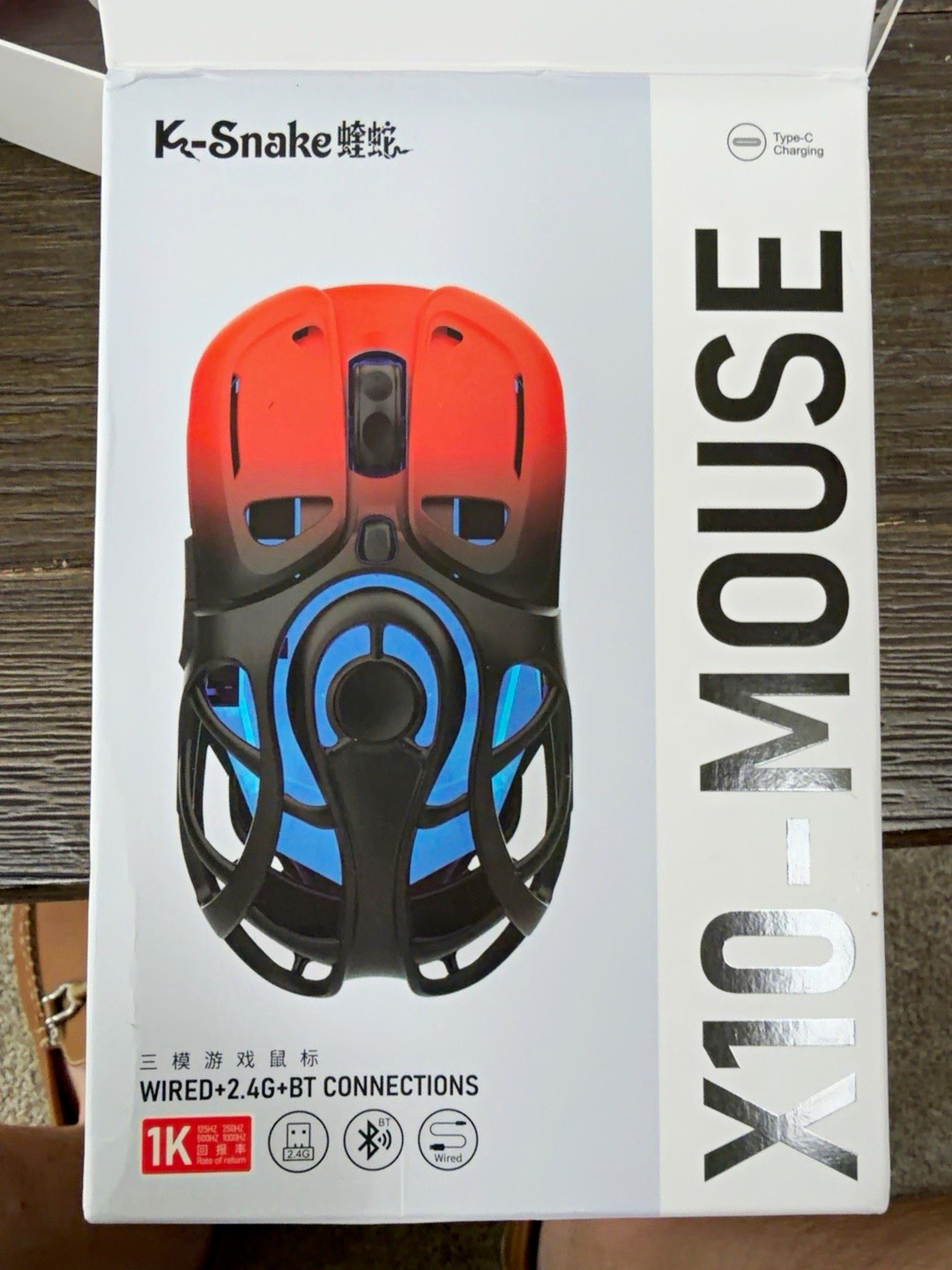 K-Snake K10-i Gaming Mouse Optical 2500 DPI Wired/Wireless/Bluetooth 4Btn