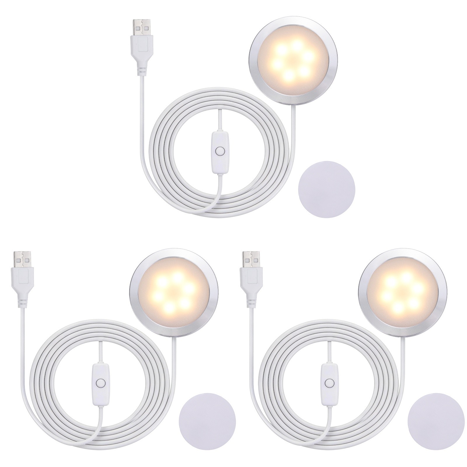 3D Printer LED Lamp Kit 001 with Switch 3W 5V Warm Light 3 Pcs