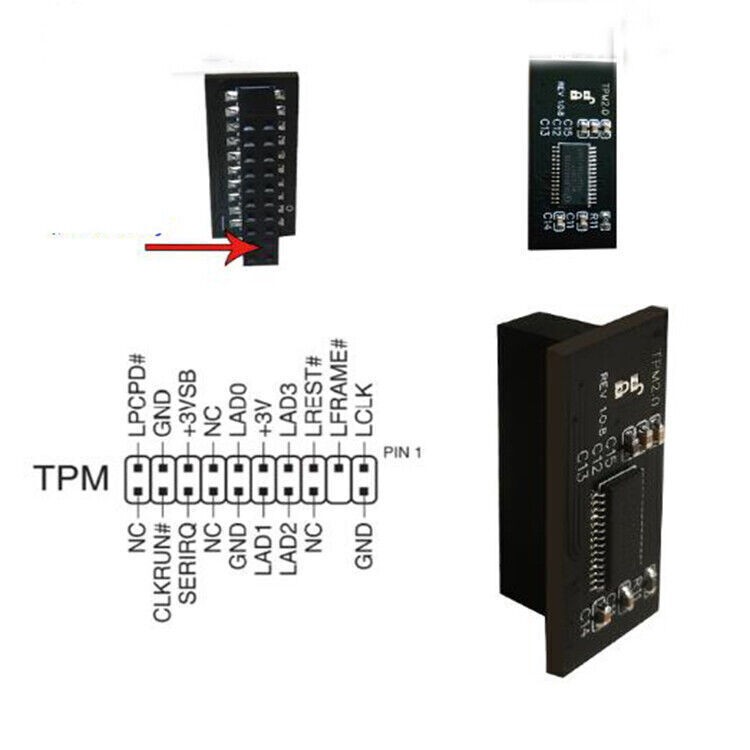 Replacement TPM 2.0 Encryption Security Module LPC M R 2.0 for ASUS