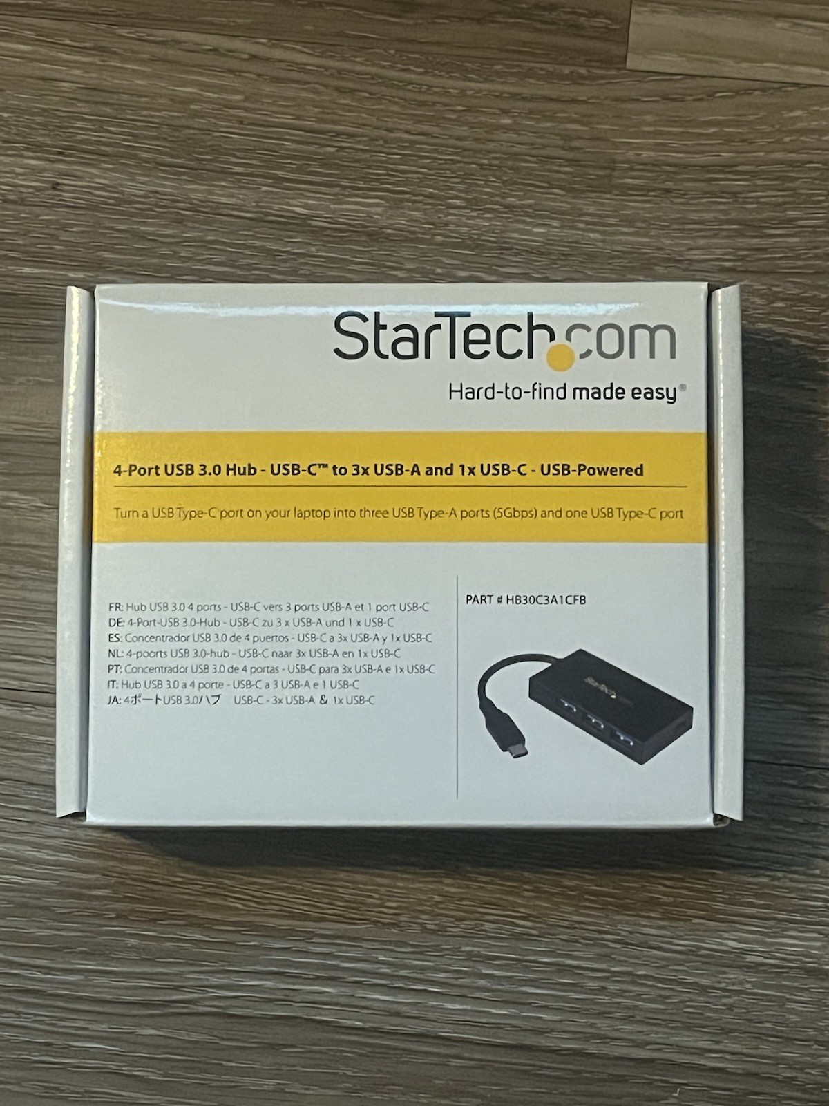 StarTech.com 4-Port USB 3.0 Hub USB-C to 3x USB-A + USB-C Powered Black