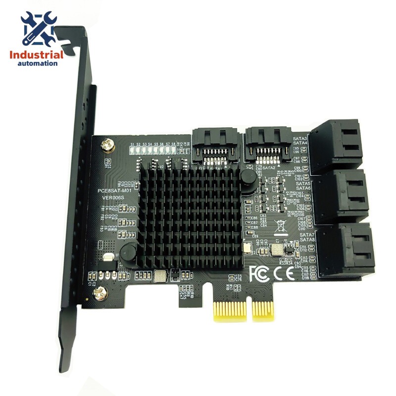 PCI-E 1X to 8 Ports SATA 3.0 Expansion Card IPFS HDD 6Gbps Marvell 88SE9215 Chip