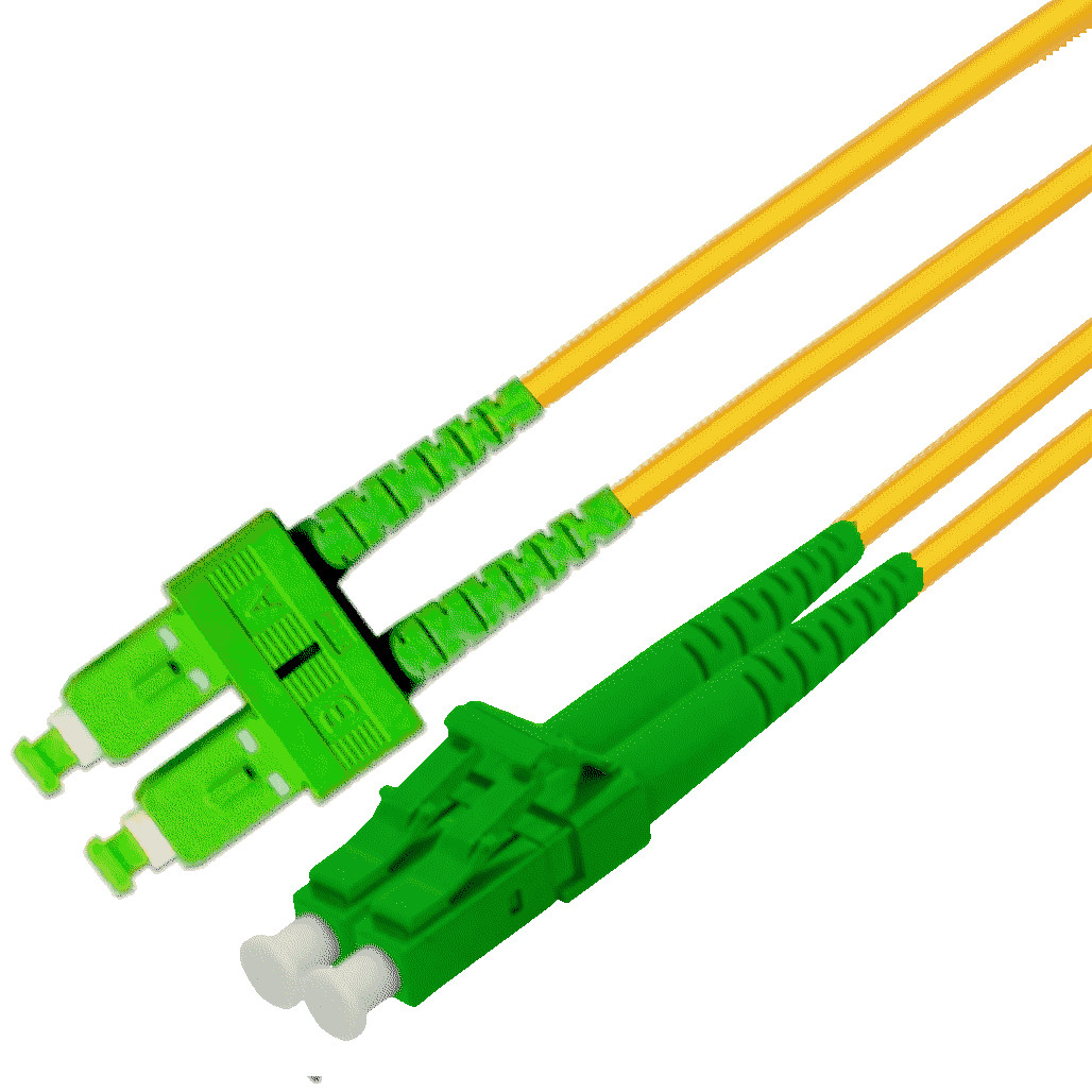 Wirewerks CPC-HELCASCA-001 1 Meter LC/APC-SC/APC Duplex Fiber Jumper
