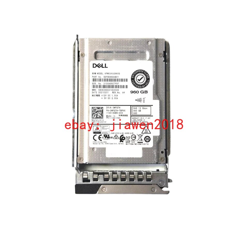 WFGTH Dell 960GB SAS 12Gbps Mixed Use 2.5'' 512e SSD 0WFGTH KPM5XVUG960G