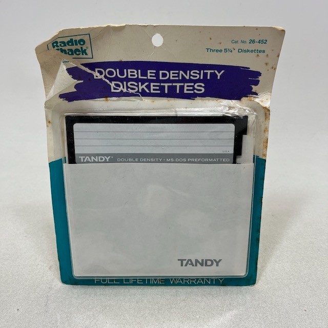 Vintage Tandy Radio Shack Double Density 5.25" Diskettes (2 Pack)