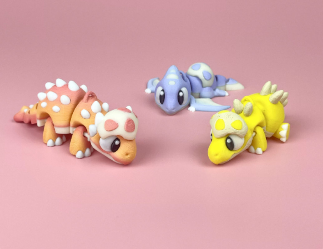 3D Printed Articulated Dragon Toy Multi‑Color Flexible Joints Kids Keychain Gift