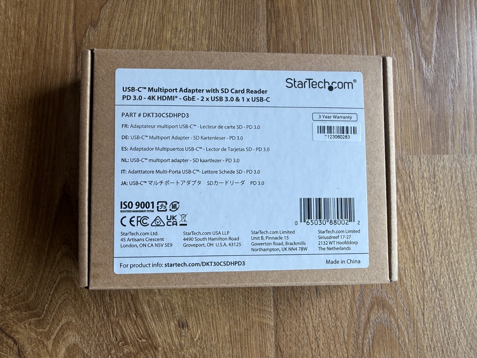 StarTech.com DKT30CSDHPD3 USB-C Multiport Adapter with HDMI 4K NEW Open Box