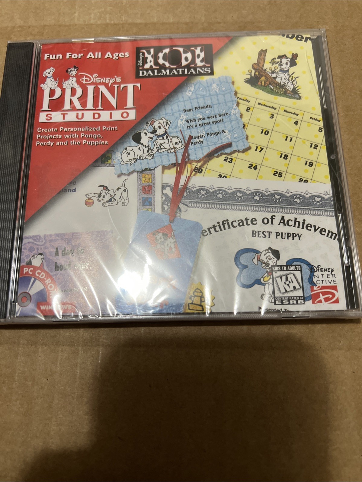 Software PC Disney 101 Dalmatians Print Studio NEW SEALED Windows 95/98