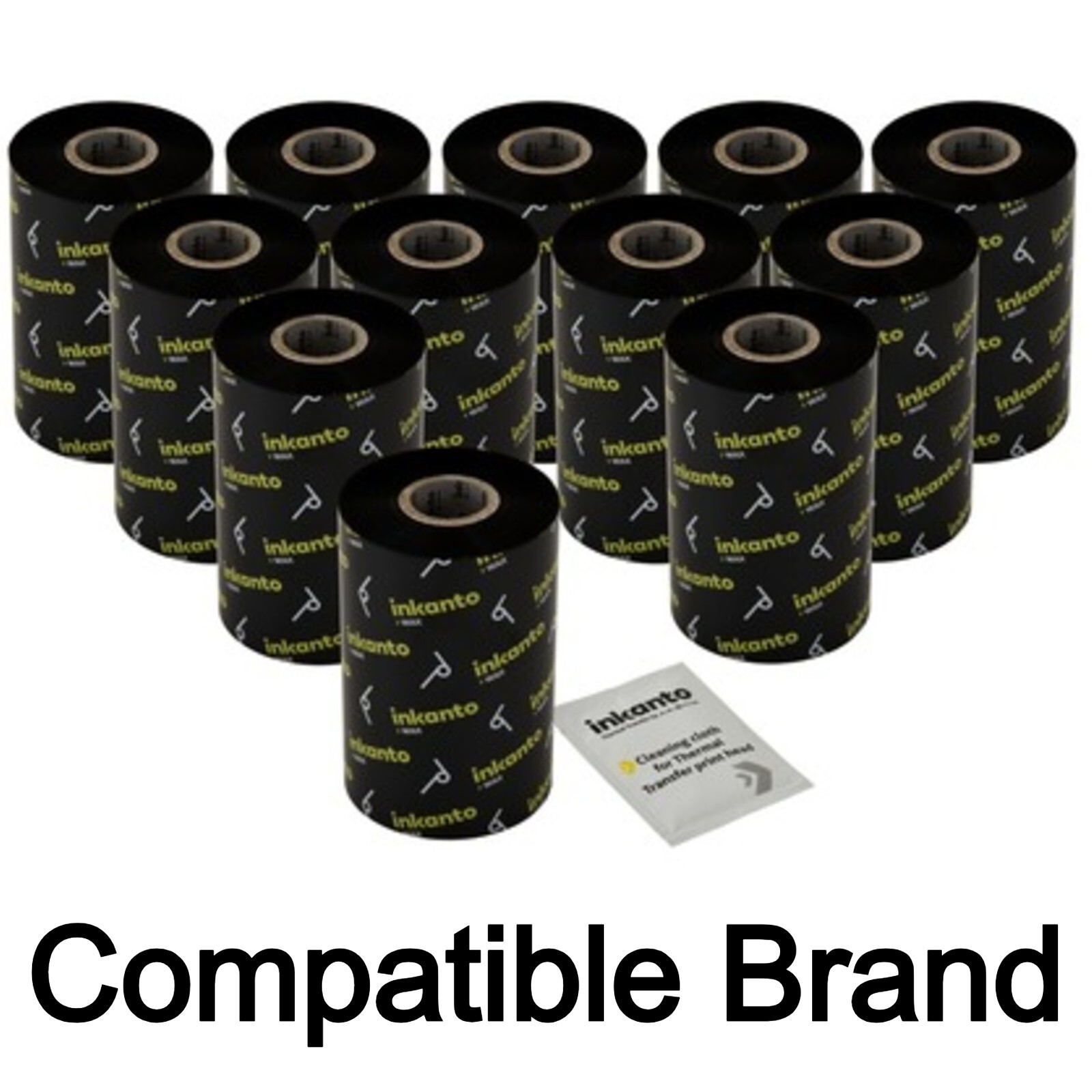 12Pk For Armor inkanto AWR1 Compatible Premium Resin Enhanced Wax Barcode Ribbon