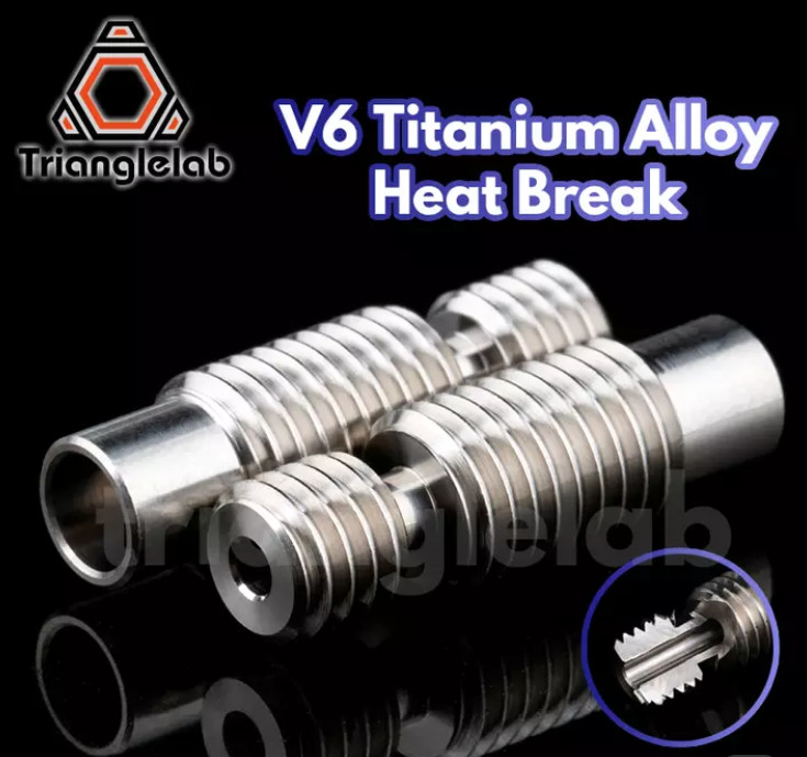 Trianglelab Grade 5 Titanium Alloy 1.75mm M7 Heat Break for E3D V6 Hotend