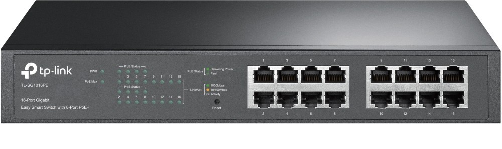 TP-LINK 16-Port Gigabit Easy Smart PoE Switch with 8-Port PoE+