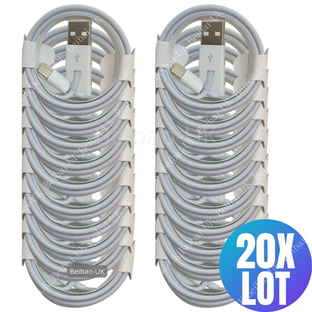 20X Wholesale Bulk 3/6FT For Apple iPhone Charger Cable Charging Data Cord Lot