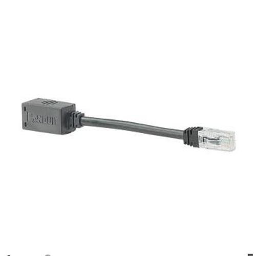Panduit Breakaway Adapter Cat 6 UTP RJ-45 8in Round Cable Black
