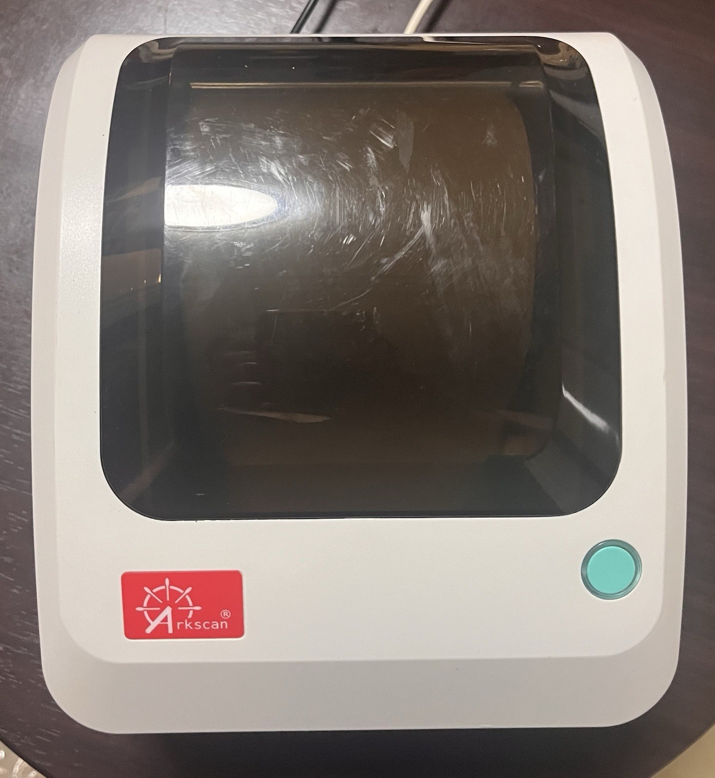 Arkscan 2054A Thermal Label Printer USB with AC Adapter and a roll of labels