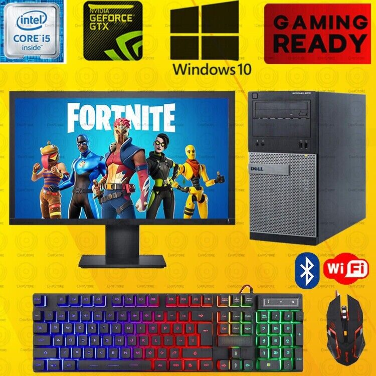 Fortnite Dell i5 Gaming Desktop PC Computer Nvidia GT1030 Win10 16GB 1TB 22\