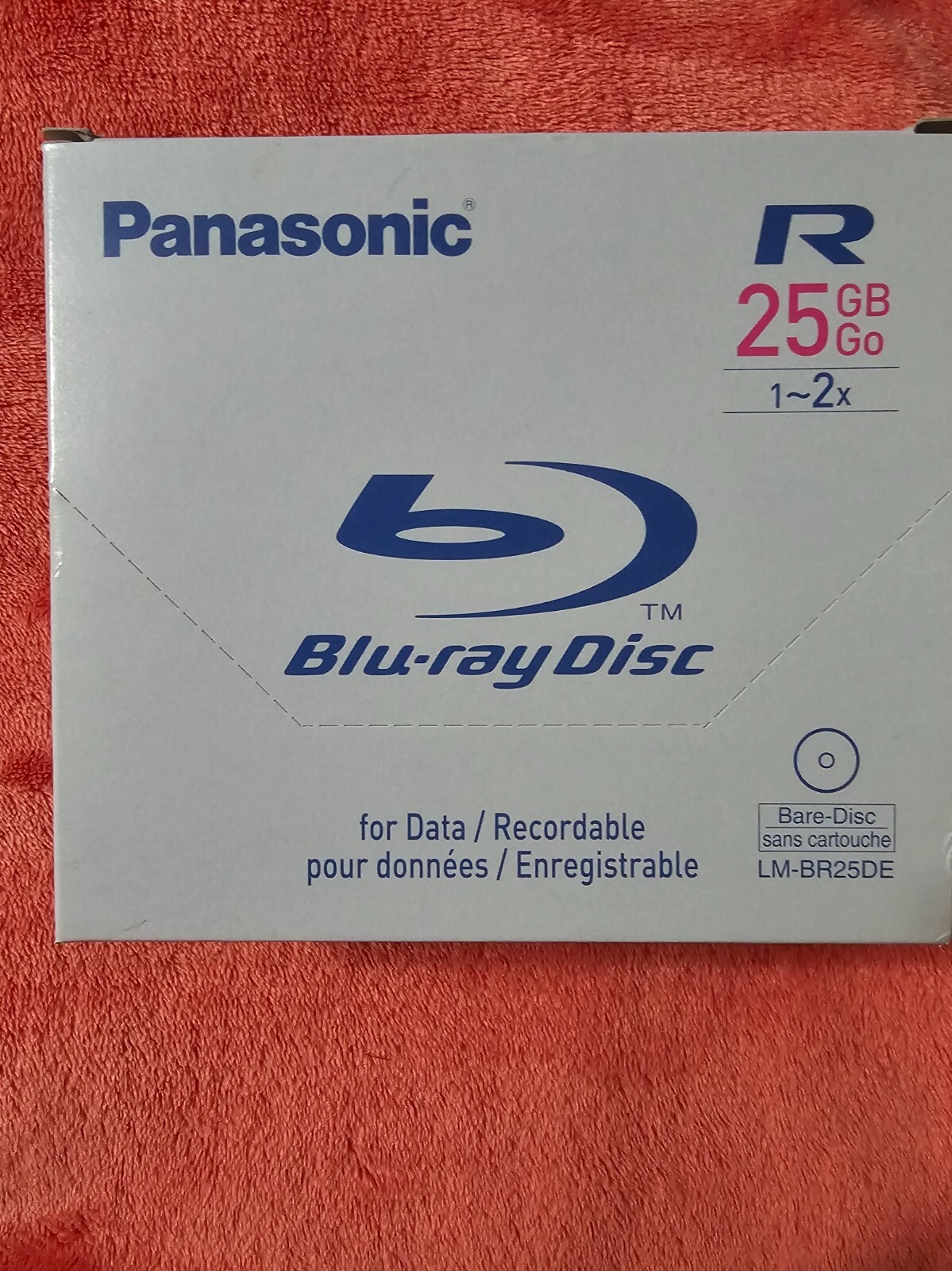 (5PC Box) Panasonic LM-BR25DE 25GB 2x Write-Once BD-R Blu-ray Disc Dual Layer