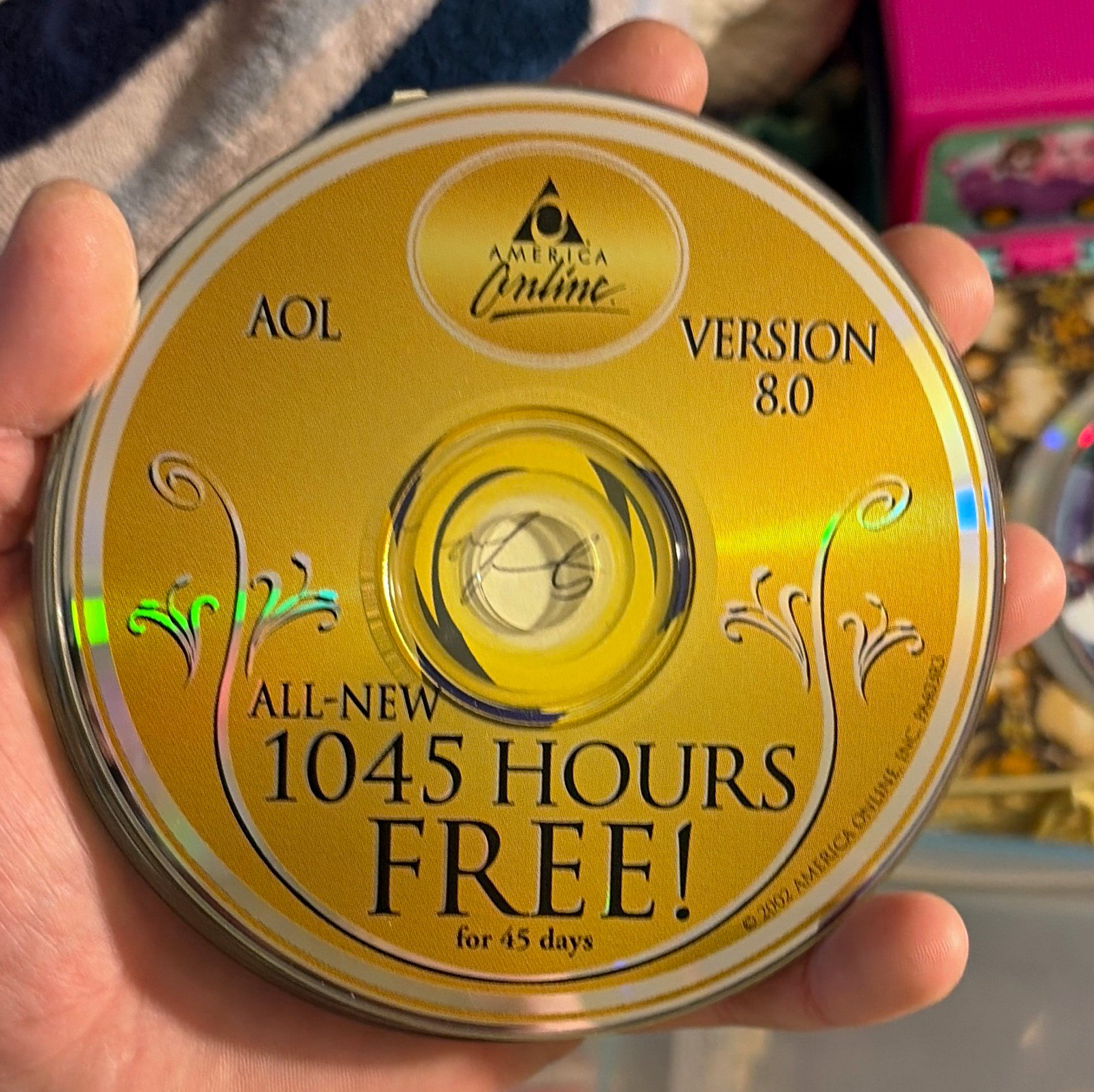 AOL Internet Software AOL 8.0 Version 8.0 CD-ROM 1045 Hours Free 45 Days