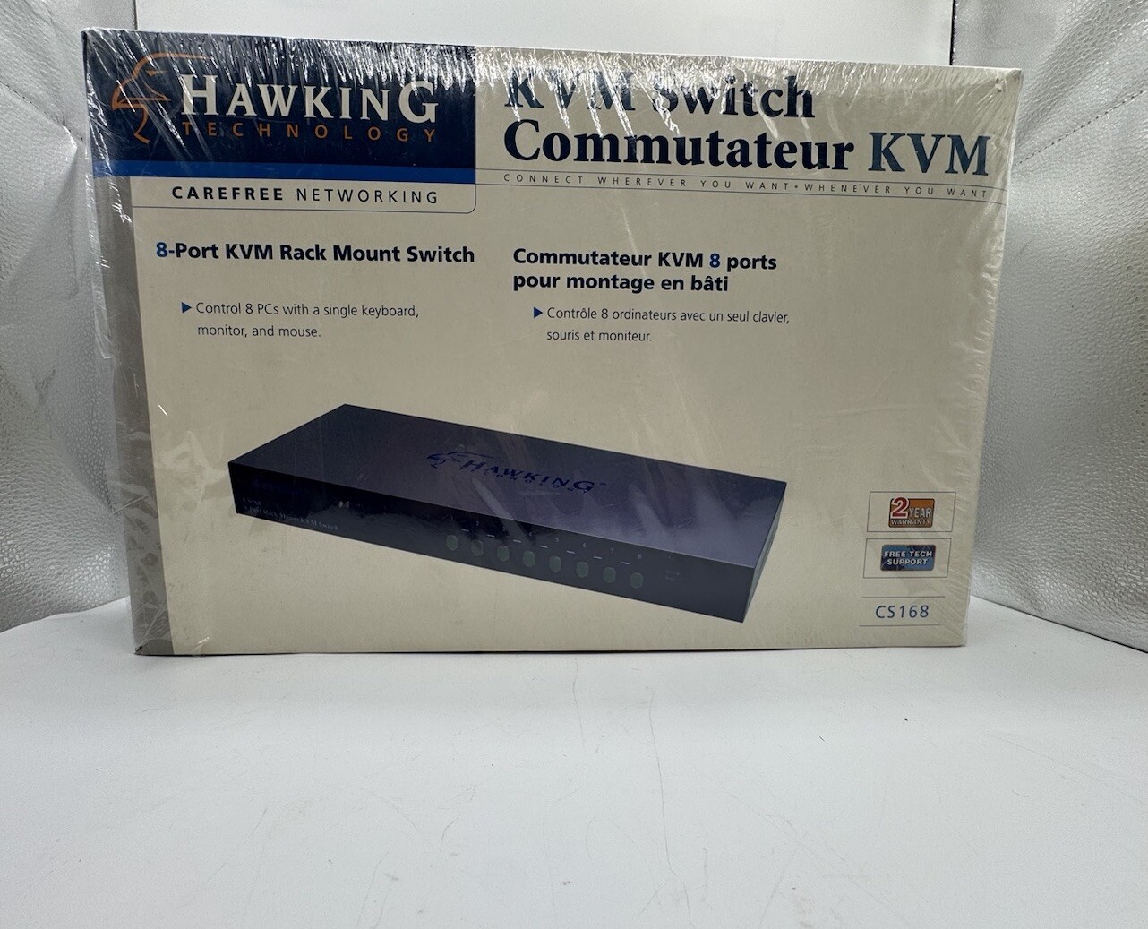 Hawking Technology CS168 8-Port KVM Switch Open Box
