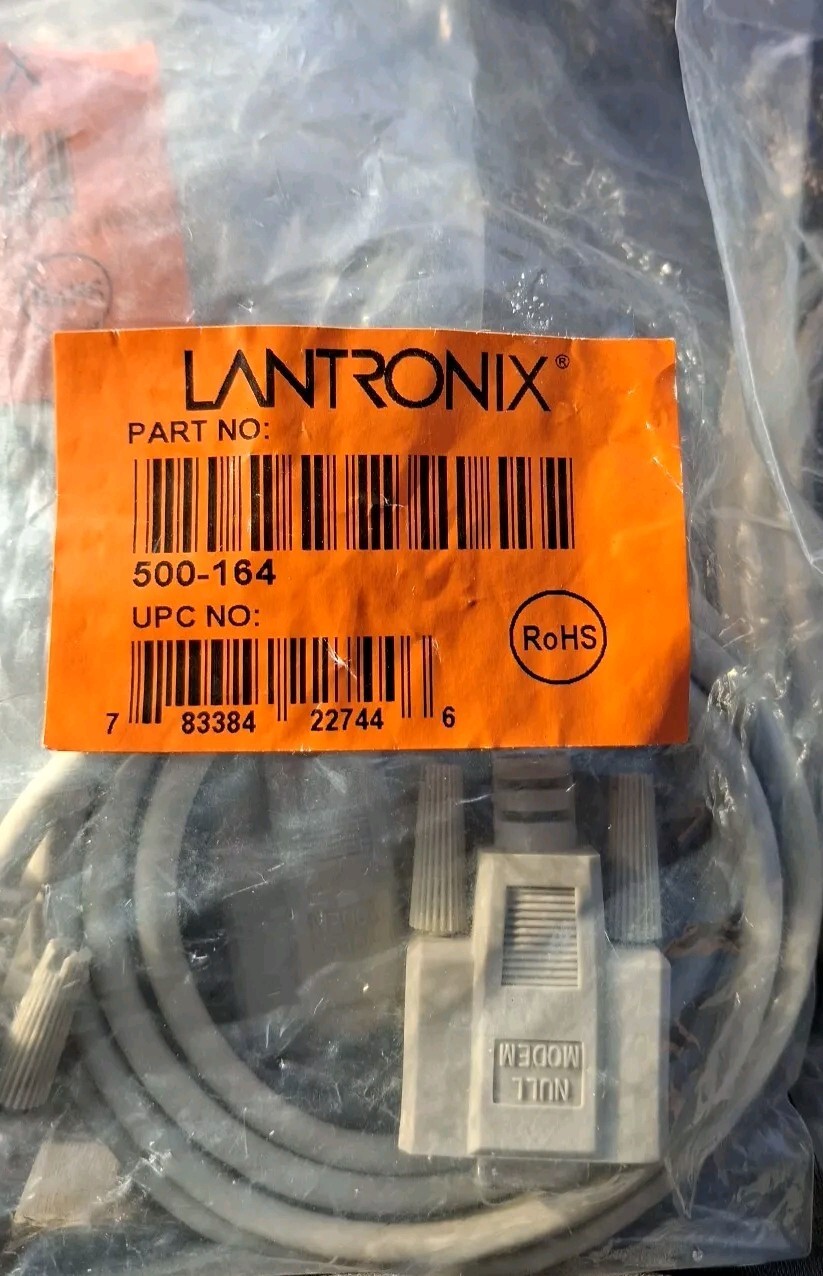 Lantronix - Null modem cable DB-9 (F) (500-164-R) Sealed New