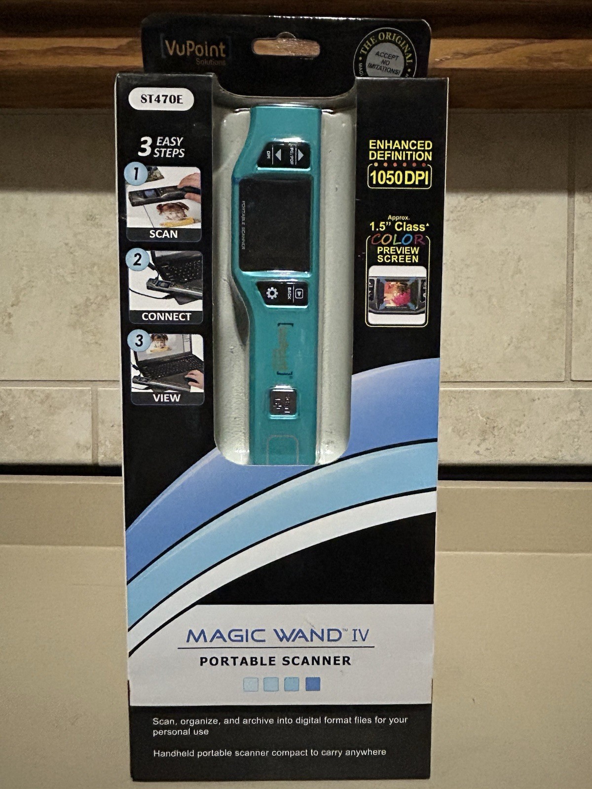 BRAND NEW VuPoint Magic Wand IV Portable Scanner Model ST470E - 1050 DPI - Teal