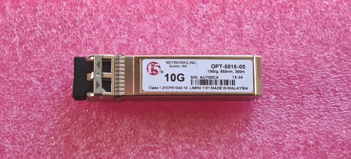 F5 Networks 10Gb OPT-0016-00 F5-UPG-SFP+-R 10GBASE-SR SFP+ Transceiver Genuine