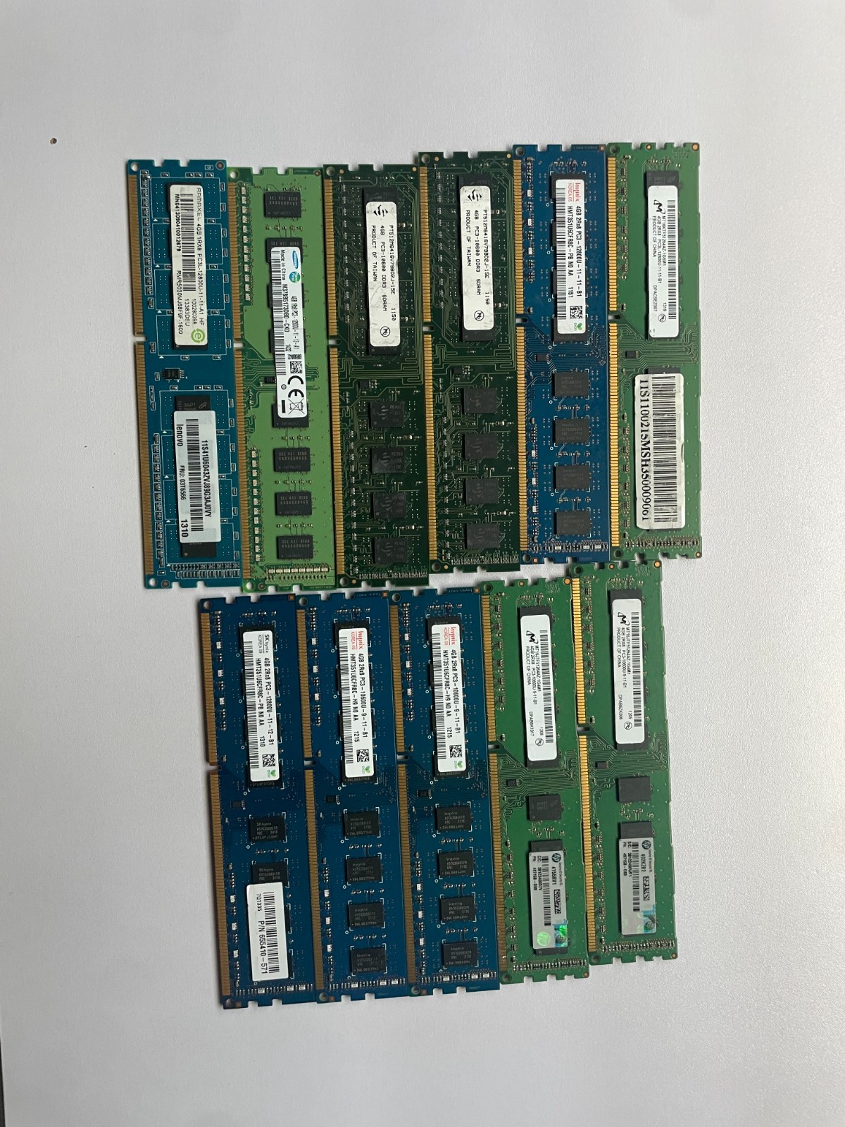 LOT OF 11 : Various 4gb RAM