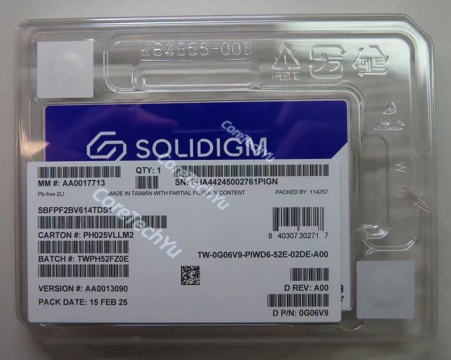 Solidigm D5 P5336 61.44TB U.2 2.5" PCIe 4.0 x4 NVMe Internal SSD SBFPF2BV614T-