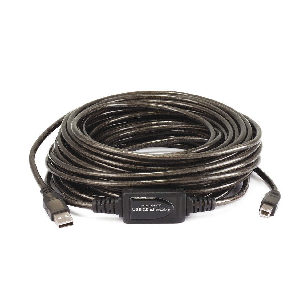 MONOPRICE 7643 Standard USB Cable,Black,49ft L 13U533