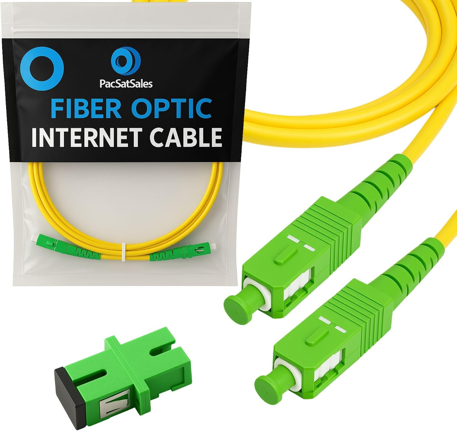Fiber Optic Internet Cable - 30Ft / 10M SC/APC to SC/APC Single Mode Fiber Opti