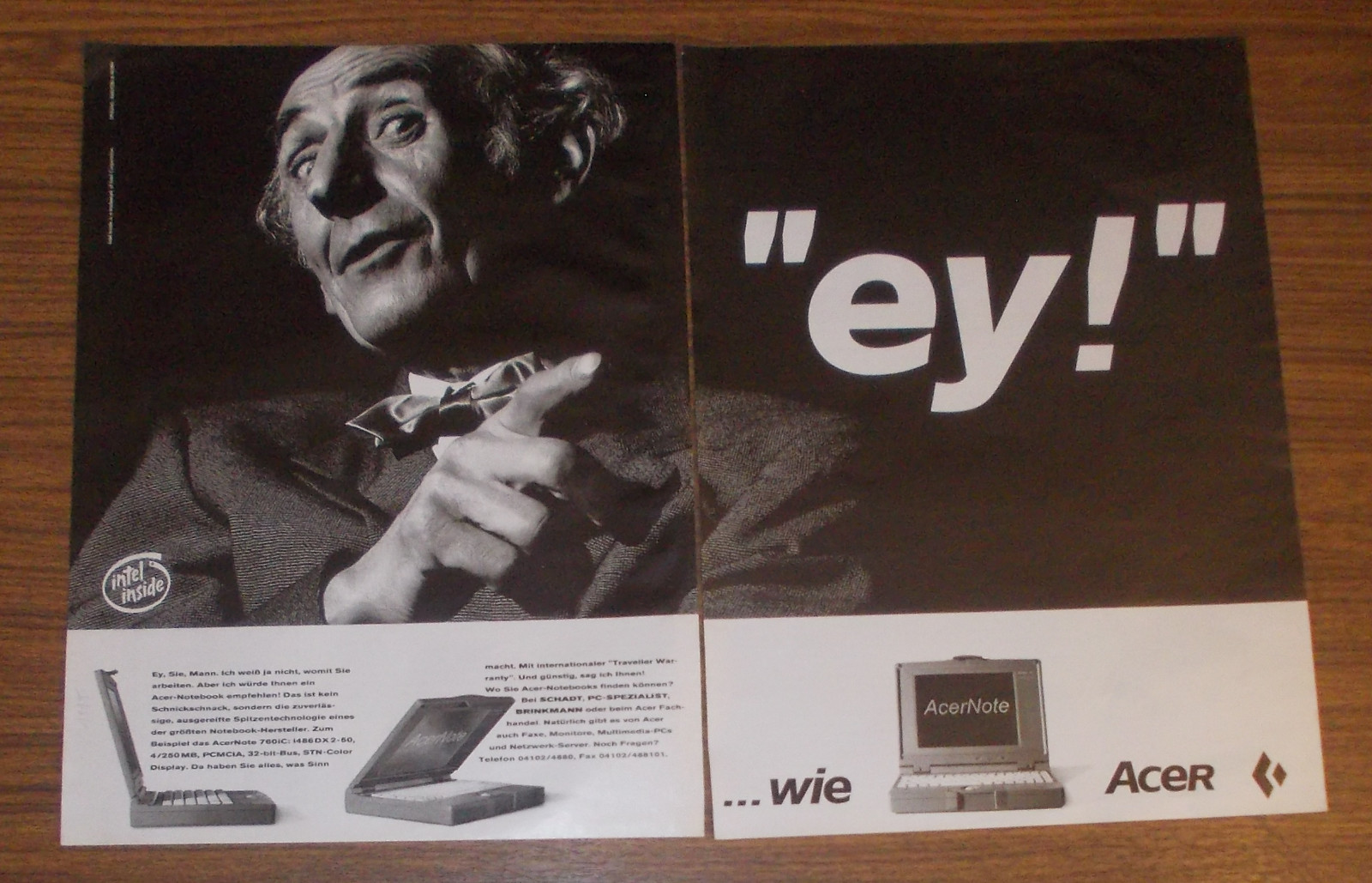 Rare Advertising Acer AcerNote 760iC 486 DX2-50 Laptop Portable Computer 1995