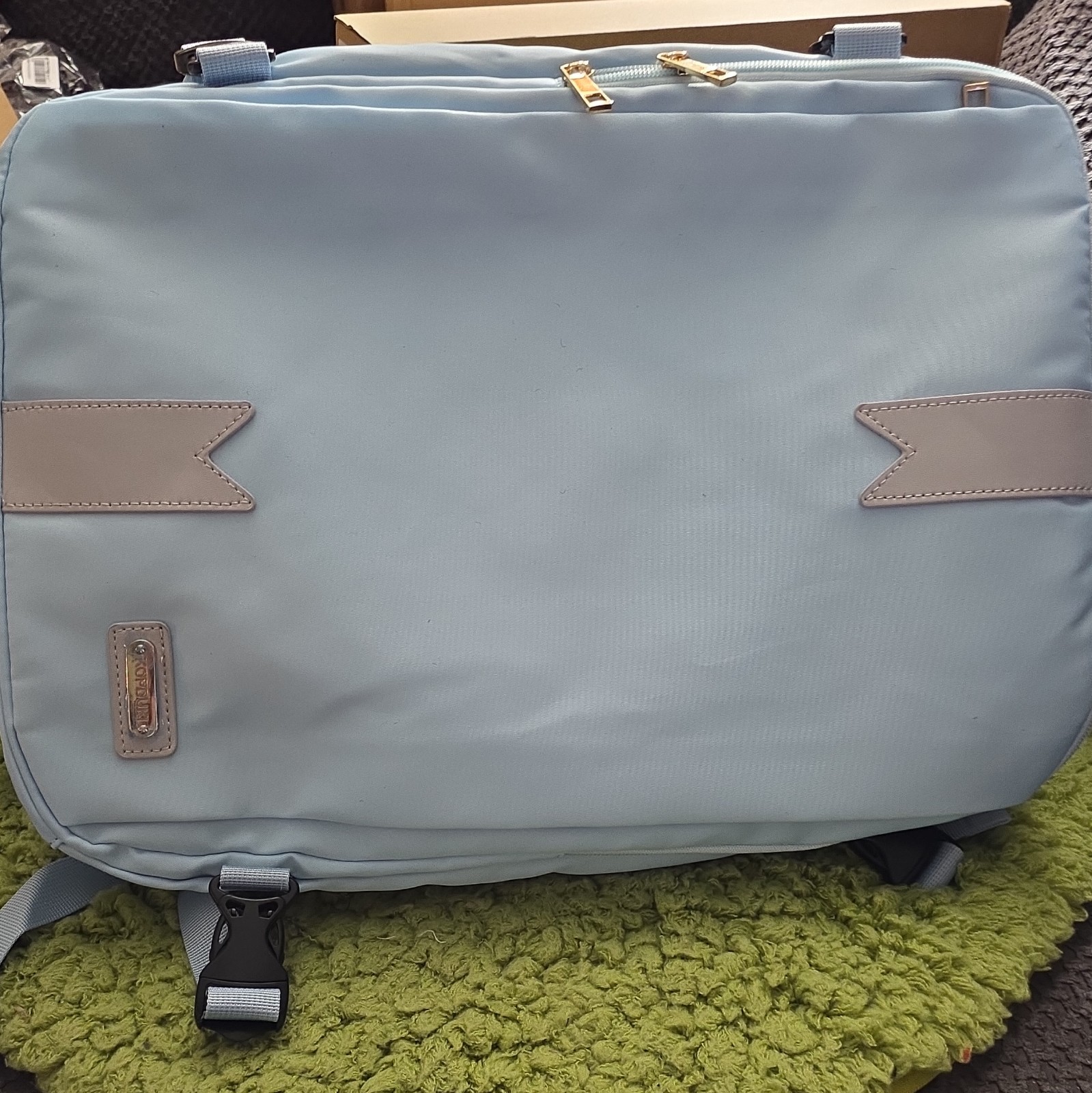 CoolBell Laptop Backpack Blue/Gray Solid Padded Universal Compatible