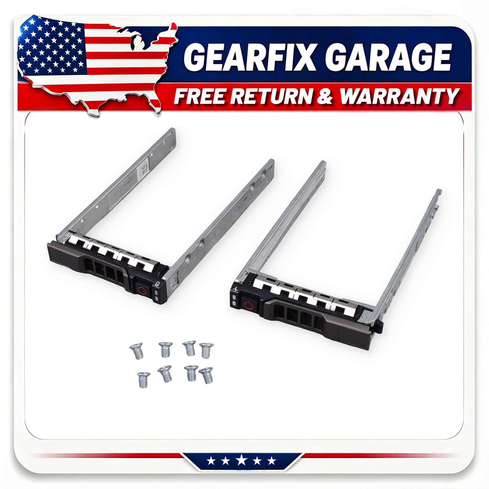 2 Pack G176J 2.5in SAS SATA HDD Caddy For Dell PowerEdge R720 R730xd T430 Set
