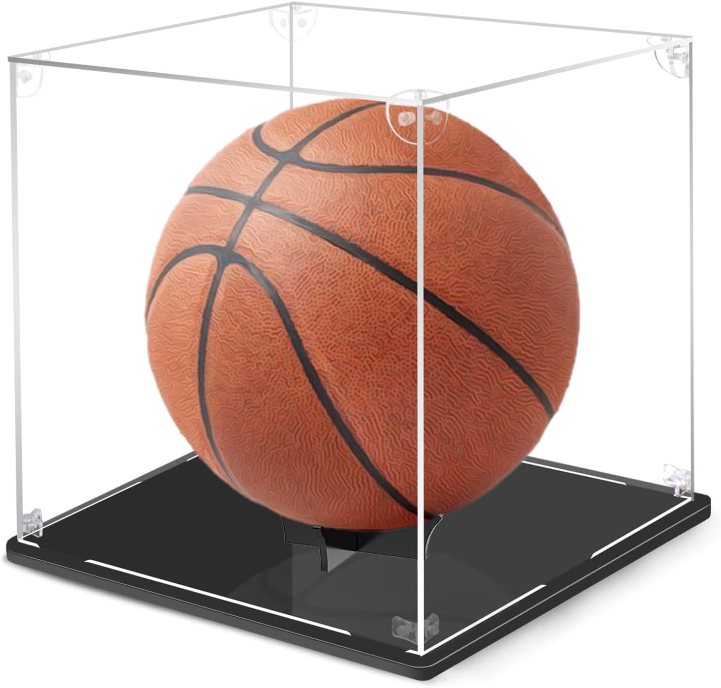 Basketball Display Case, UV Protected Clear Acrylic Box for Showcasing