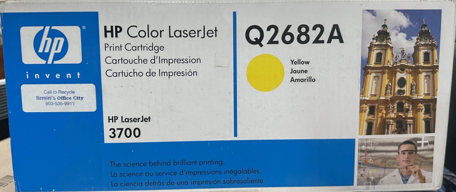 NEW Genuine HP 311A Q2682A LaserJet 3700 Yellow Ink Toner Cartridge