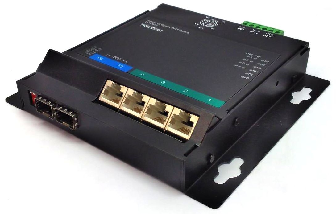 Trendnet Power Over Ethernet Switch Gigabit Hardened 6 Port Managed TI-PG62F