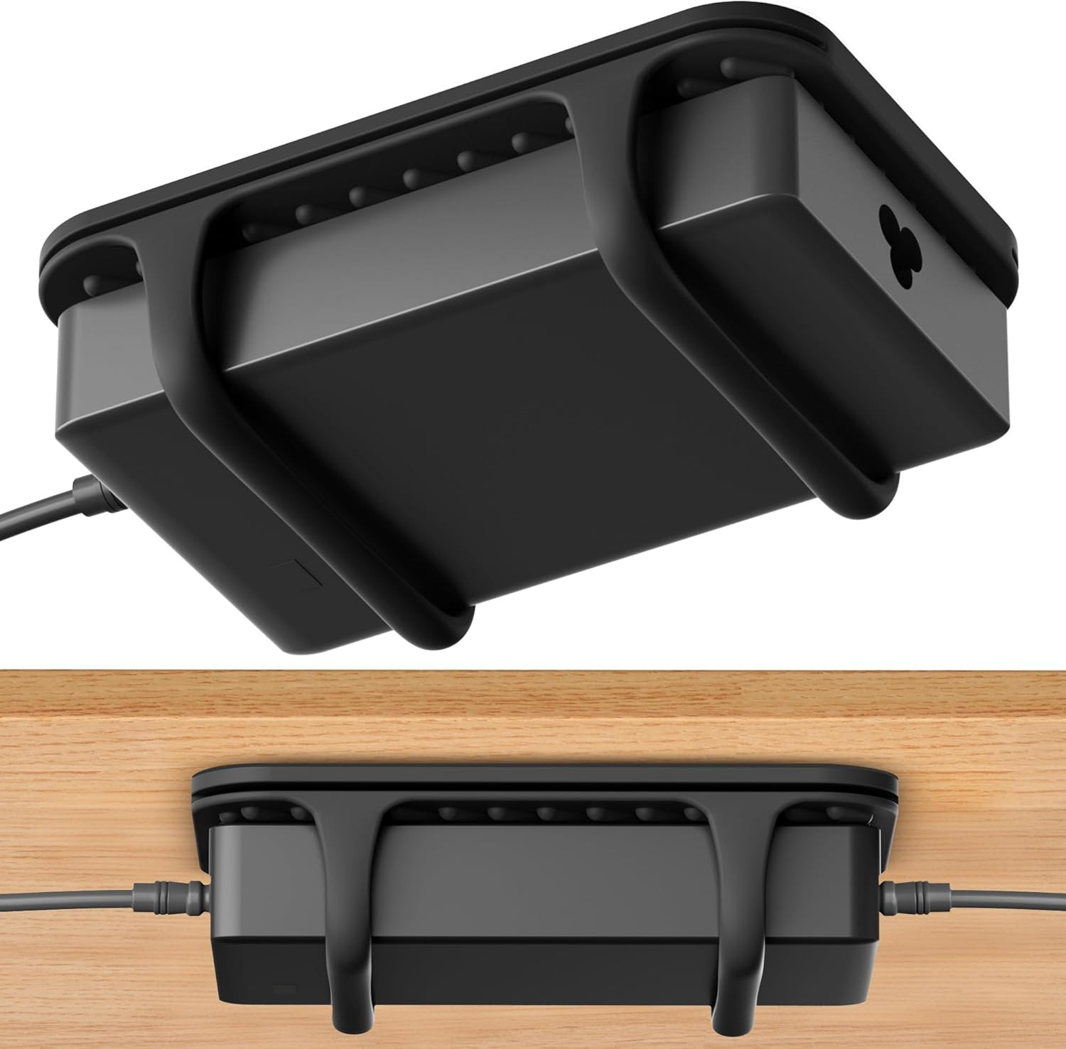 Universal Silicone Laptop Charger Holder,Under Desk Power Brick Mount Organiz...