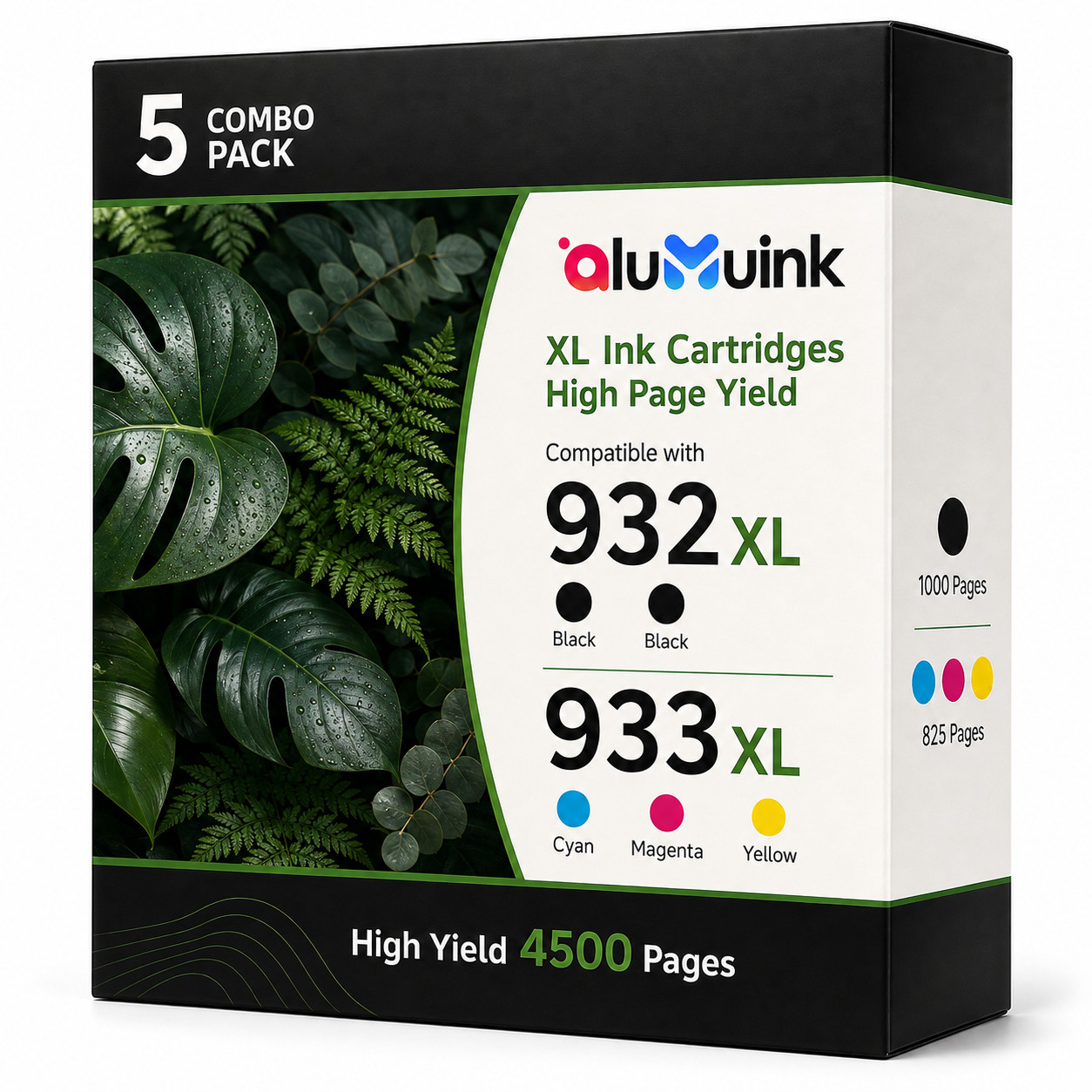 932XL/933XL High Yield Ink Cartridge Replacement for 6100 6600 6700 7110 7510