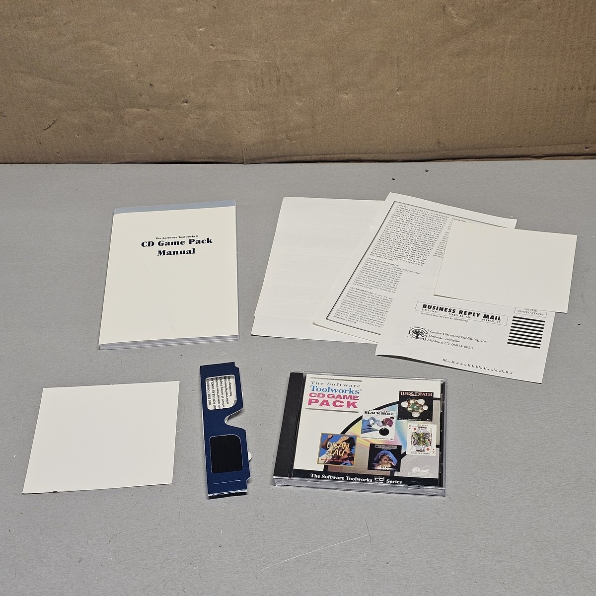 The Software Toolworks CD Game Pack Manual Inserts + Jewel Case CD