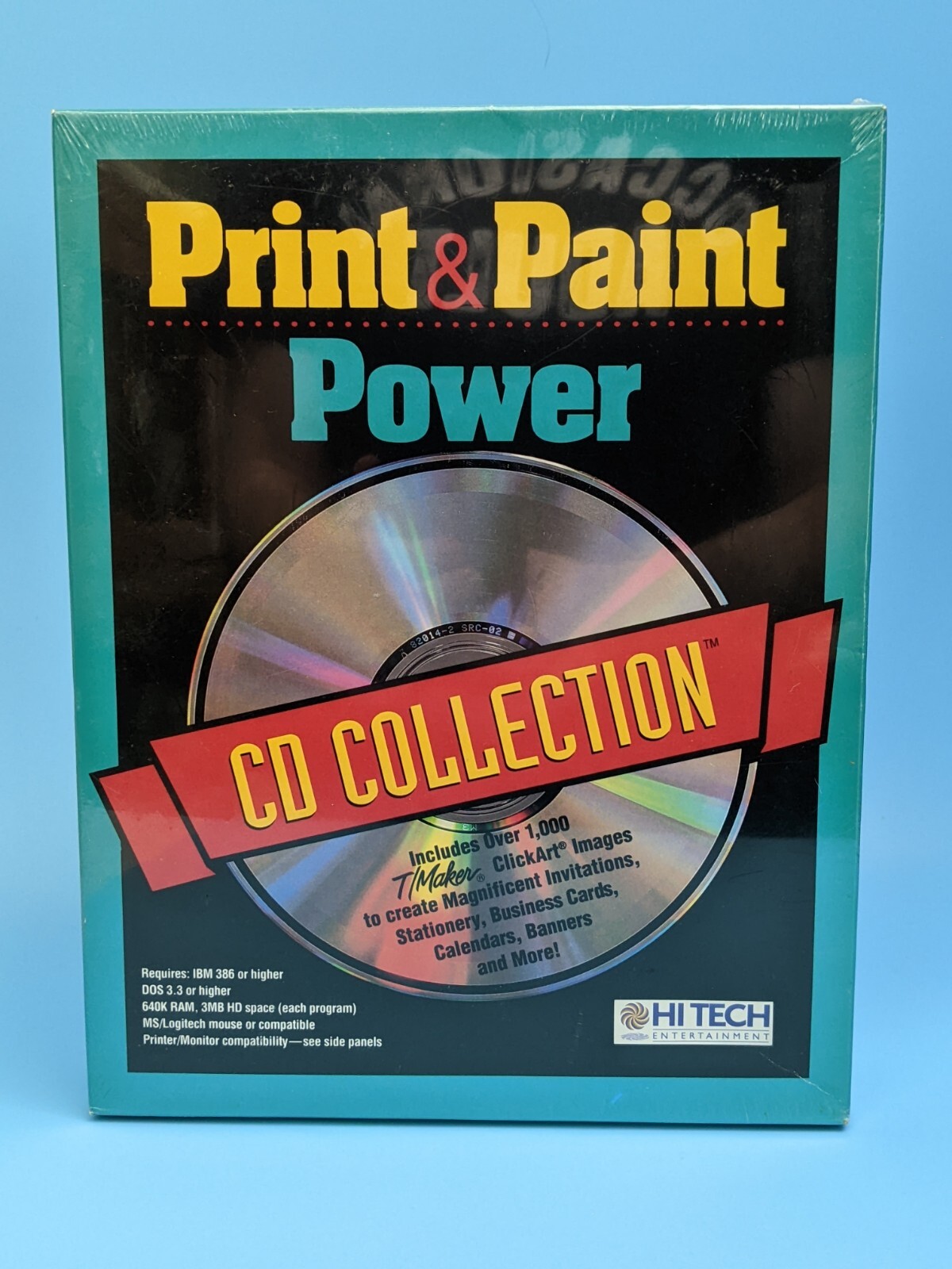 Print & Paint Power CD Collection Hi Tech: Software / VTG 1994 Windows DOS (NEW)
