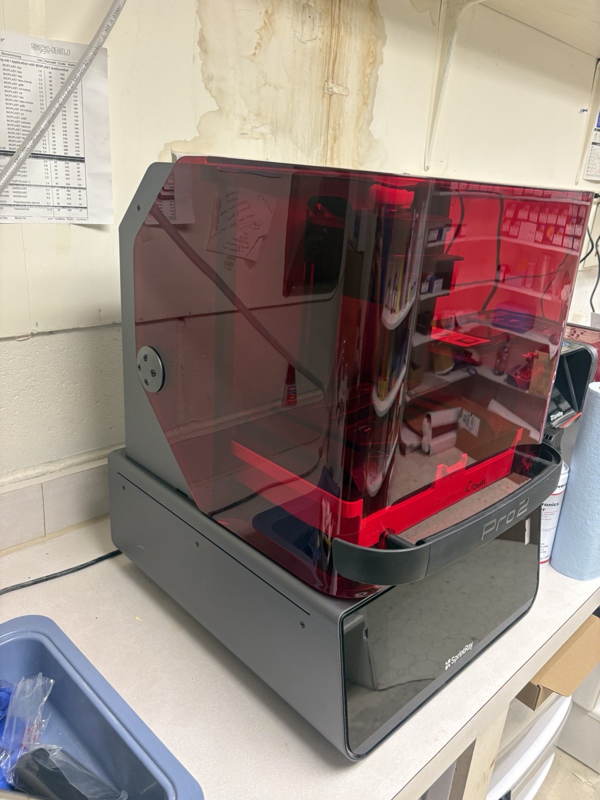 SprintRay Pro 2 3D Printer Red Cover Enclosed Build Plate MPN SRI-0202153