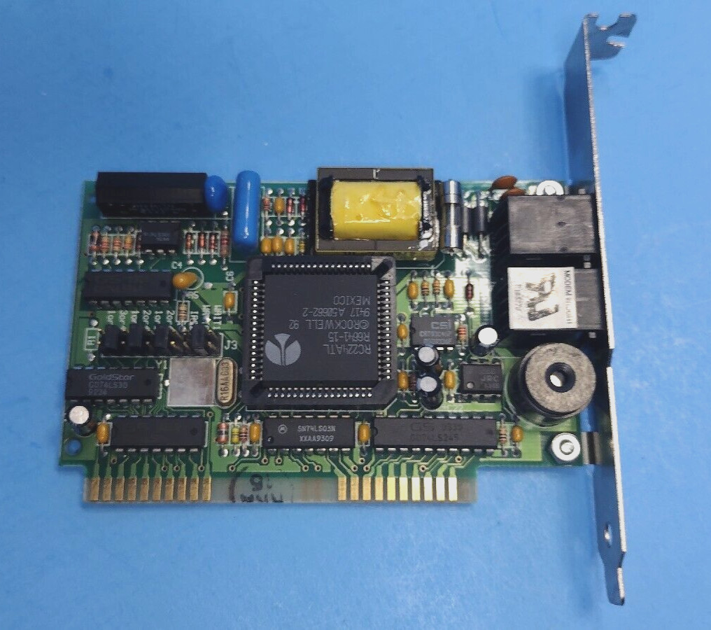 Vintage Zoom AMC 2400bps V.22bis Data/9600bps FAX 8bit ISA Modem RC224ATL BDN-AC