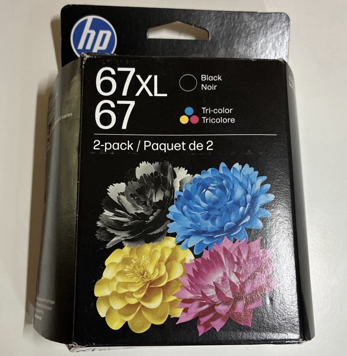 HP 67XL/67 2-Pack Ink Cartridge - Black & Color (Magenta, Cyan, Yellow) EXP 2027