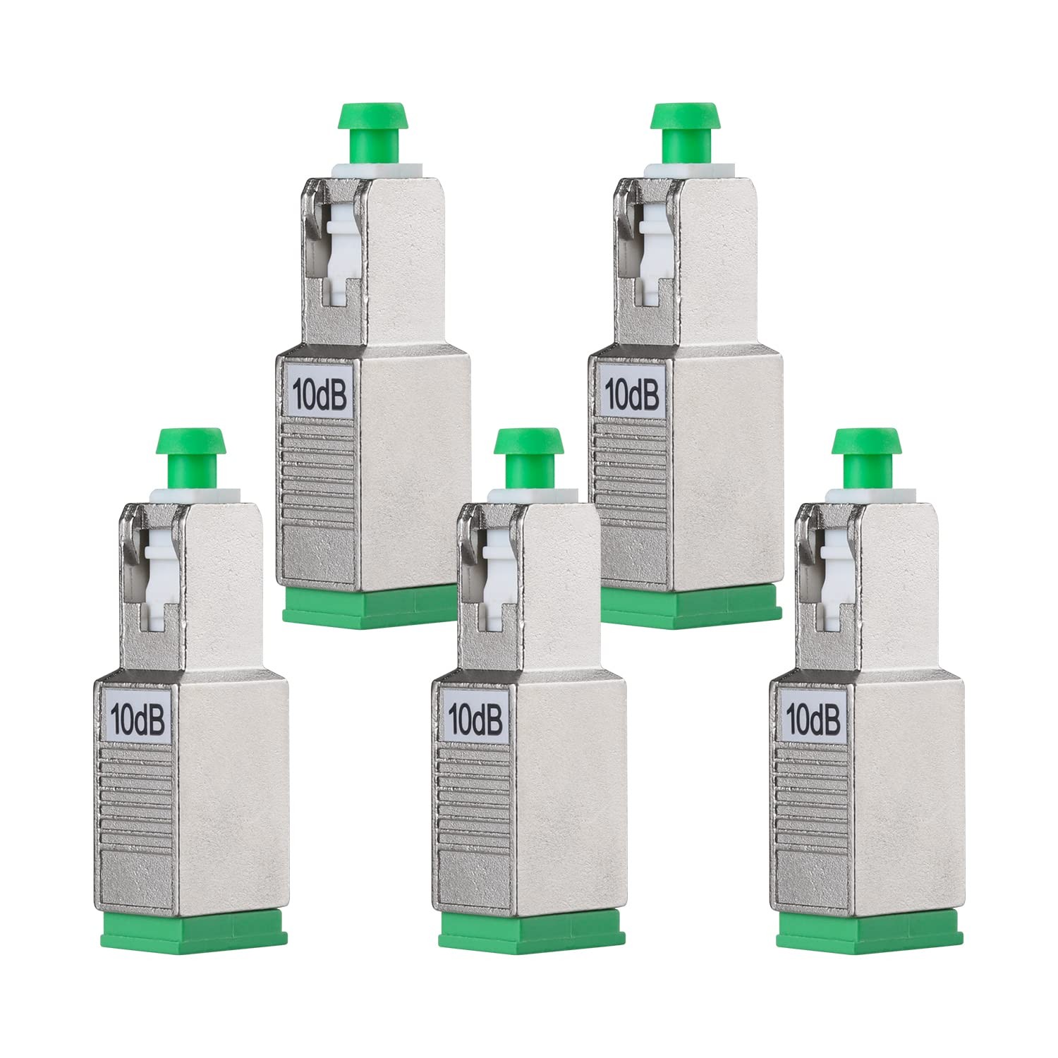 5 Pack Fiber Optic Attenuator 10dB, Fixed Single Mode Fiber Optic Attenuator