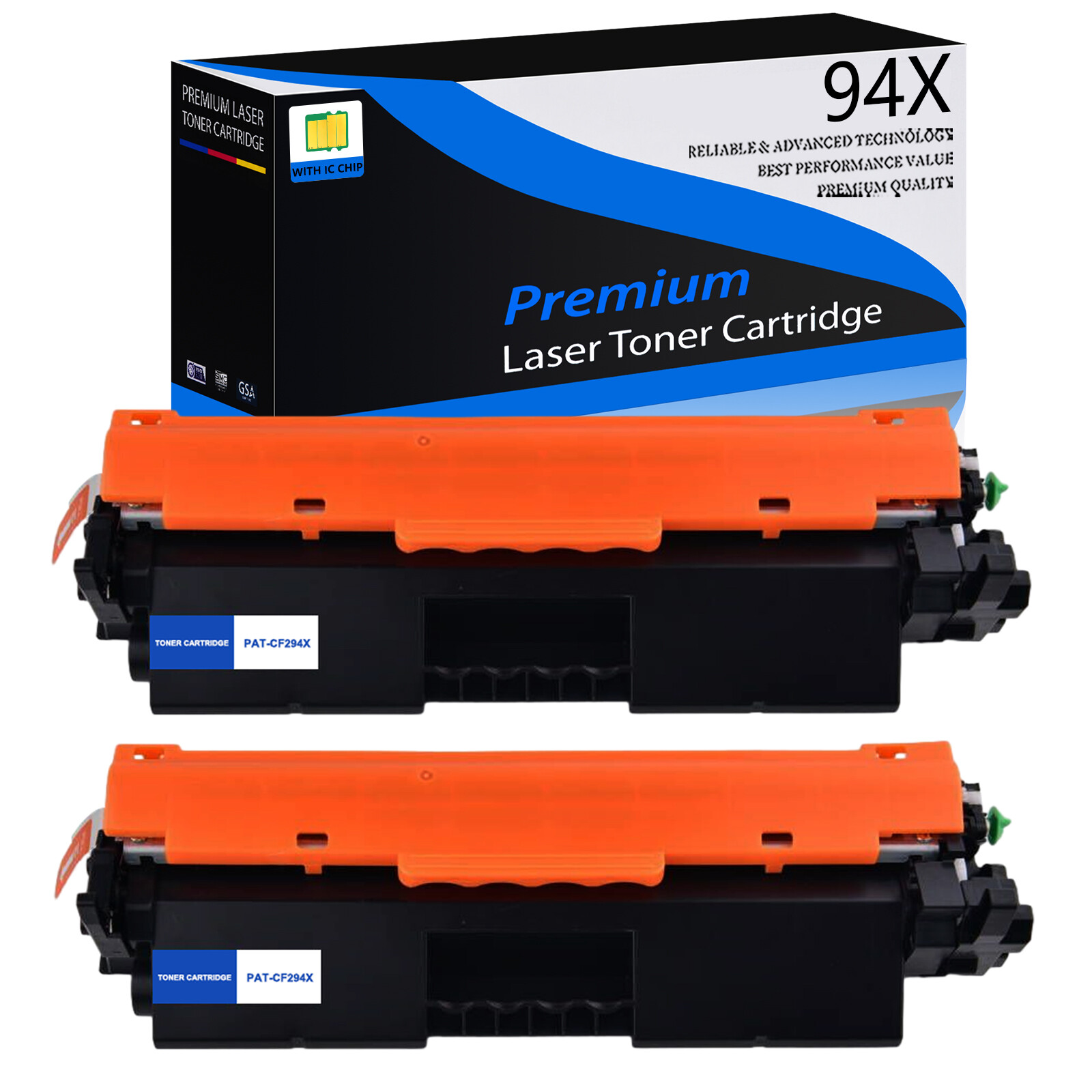 2 PACK 94X CF294X Toner Cartridge Compatible with HP 94X LaserJet M148fdw M148dw