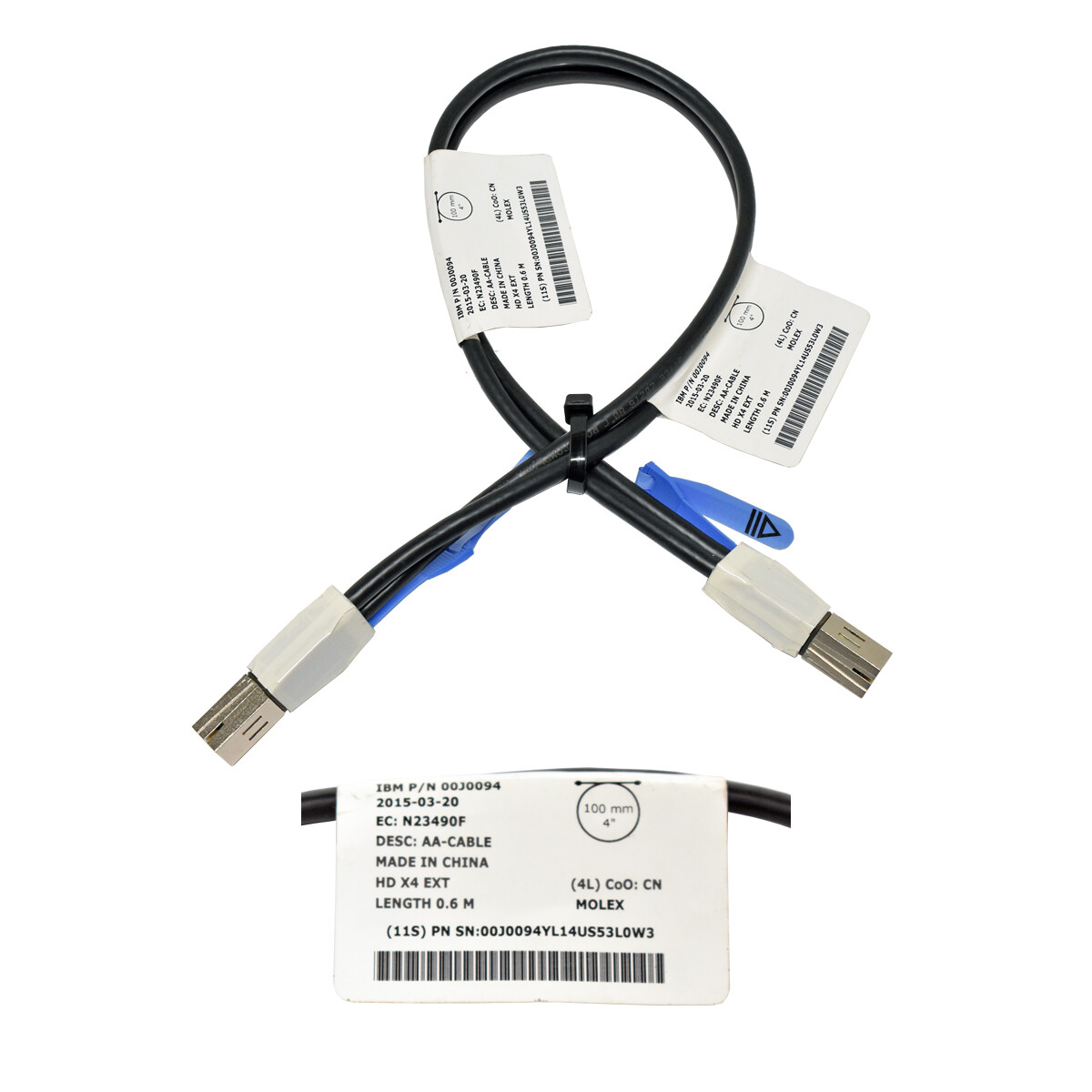 Data cable 0.6m IBM 12G mini SAS HD cable 00J0094 SFF-8644 - SFF-8644