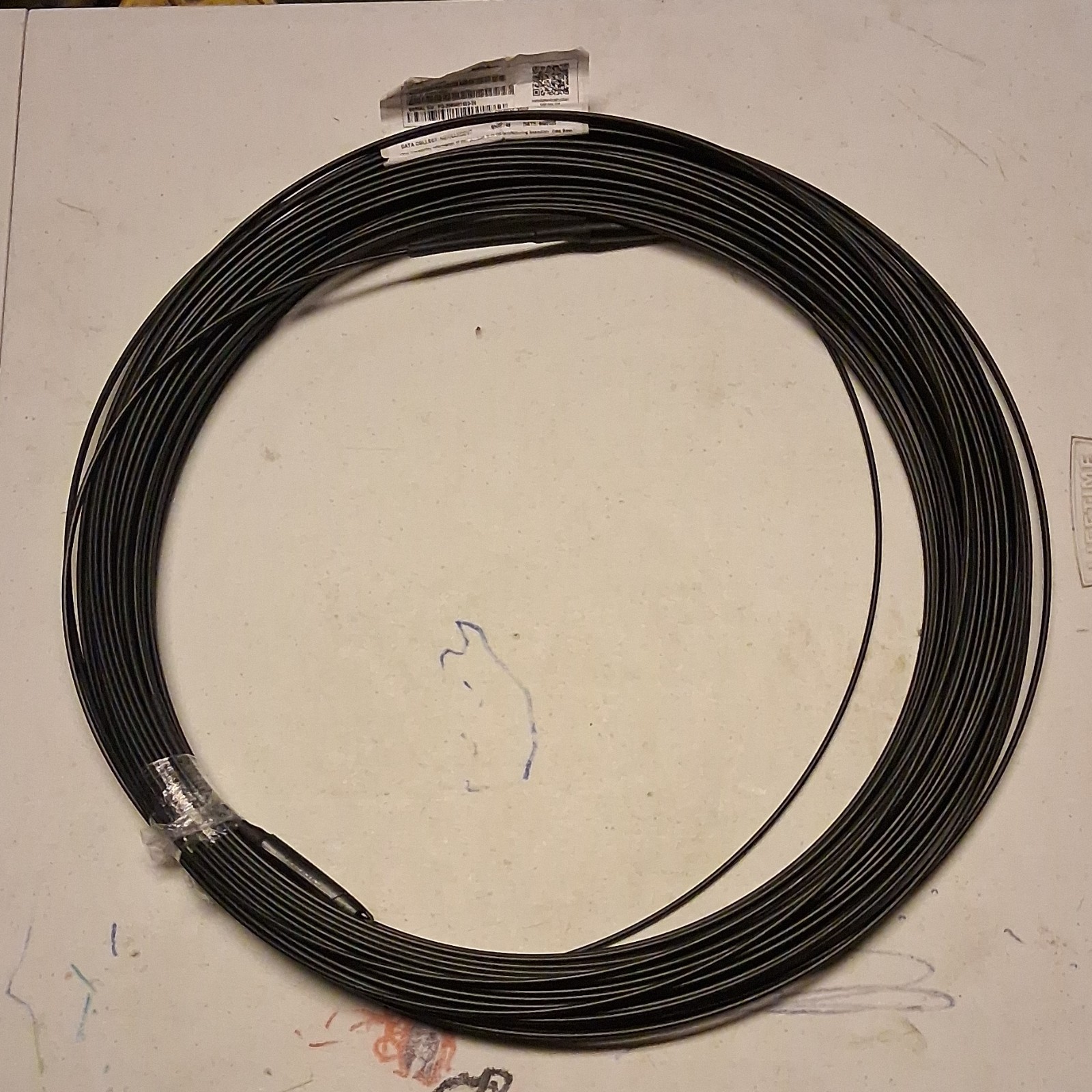 Corning Pushlok Single-Mode Optical Fiber Cable Black 2-200ft, 1- 250ft "NEW"