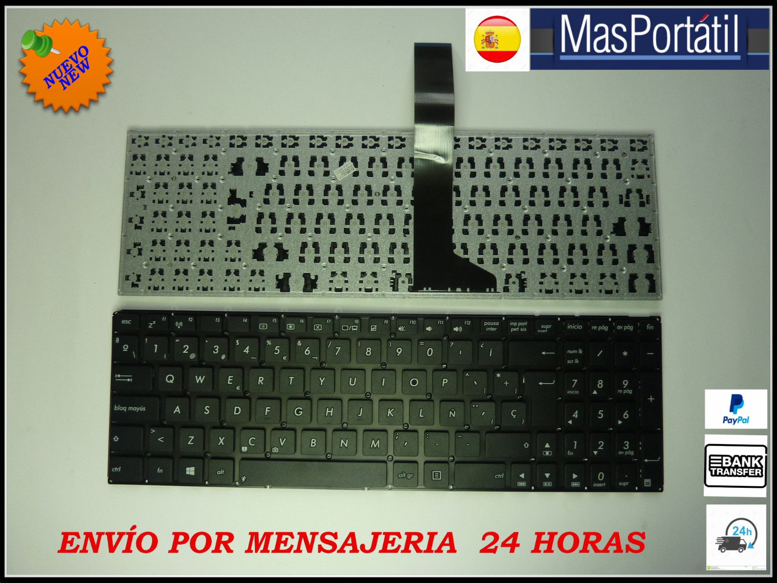 Keyboard Spanish New Notebook ASUS X501A-BSPDN22 X501A-DH31-PK TEC26