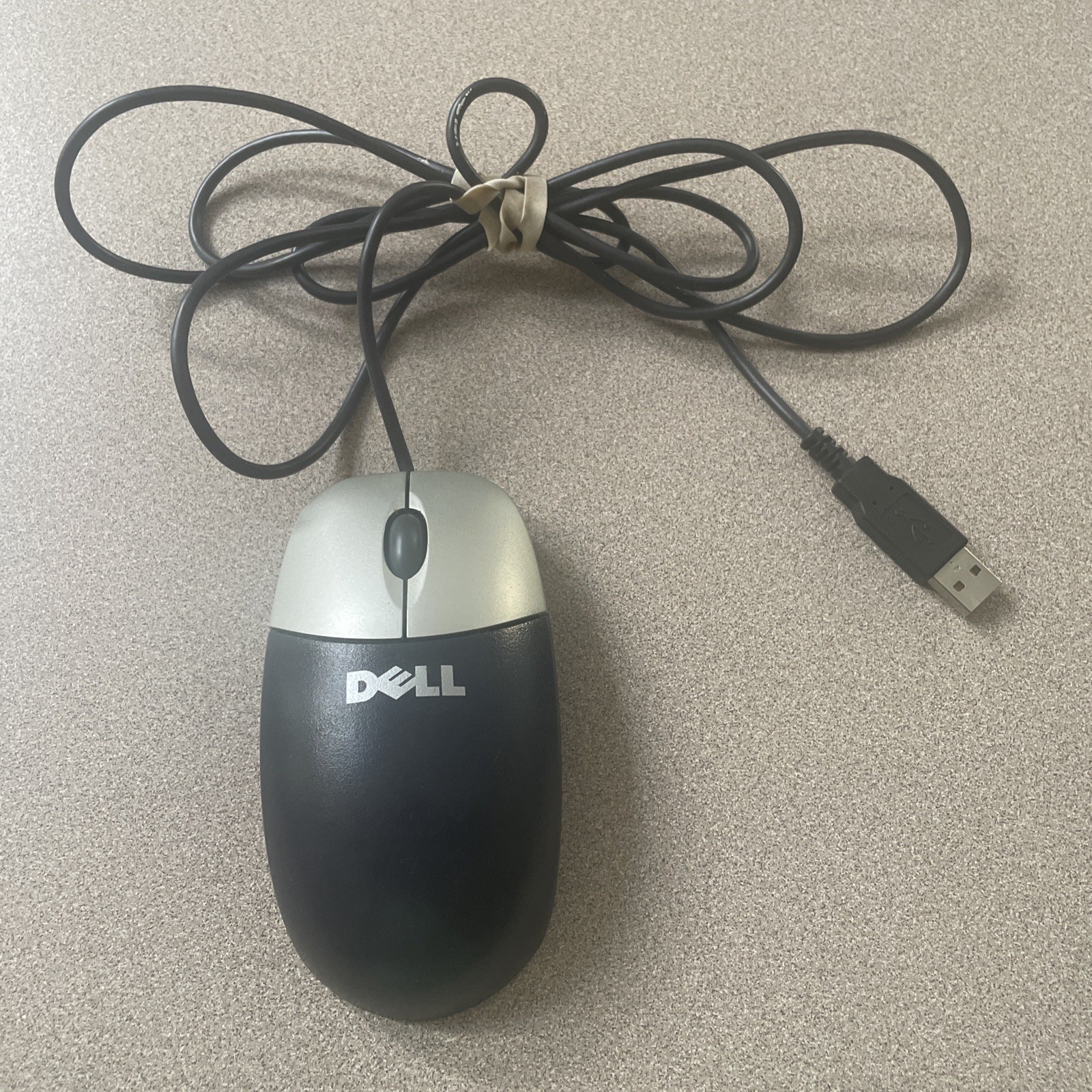 Vintage Dell Mouse MO56UO USB Grey black Works Great