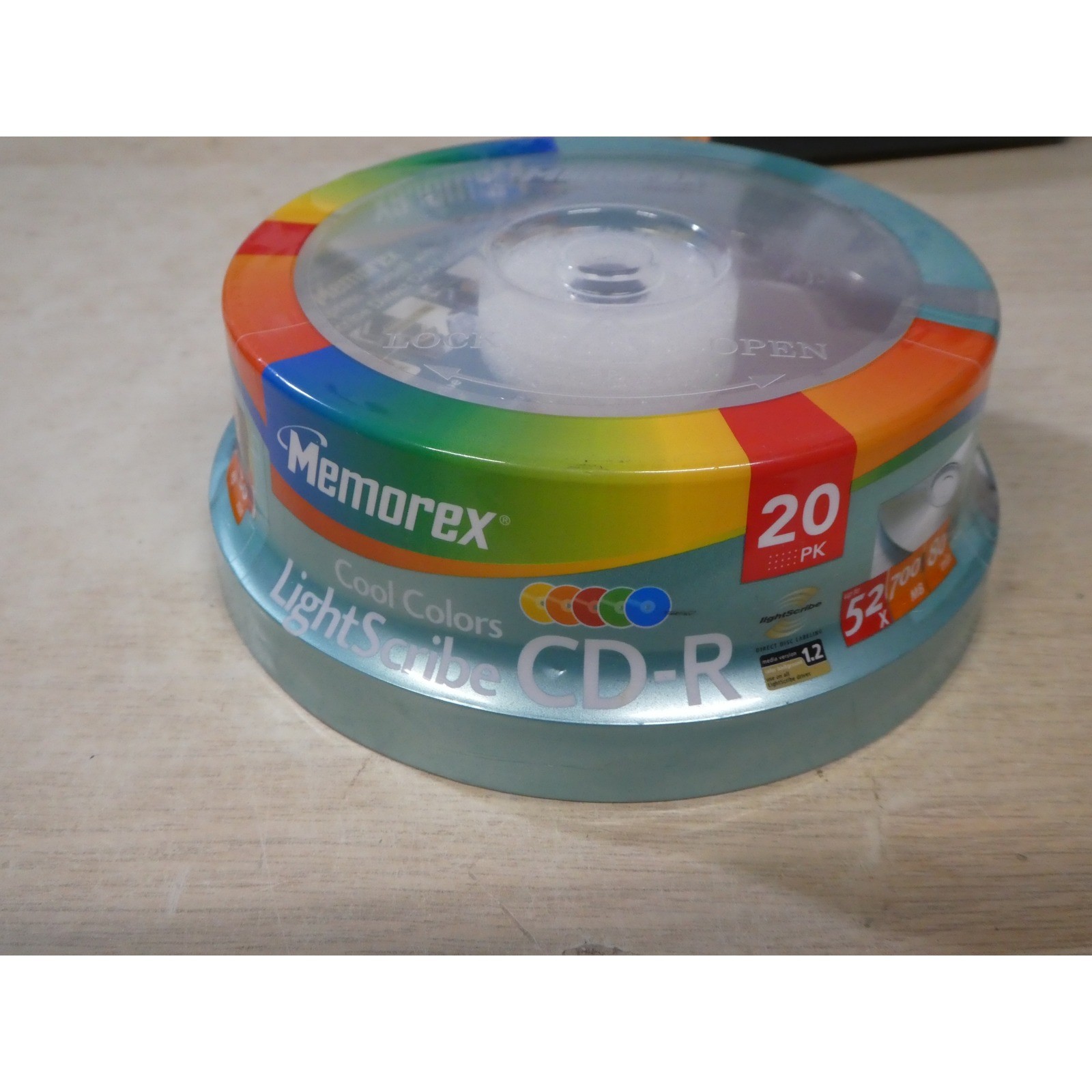 Memorex Cool Colors LightScribe CD-R 52x 700MB 80min 20 Pack Spindle 32025621
